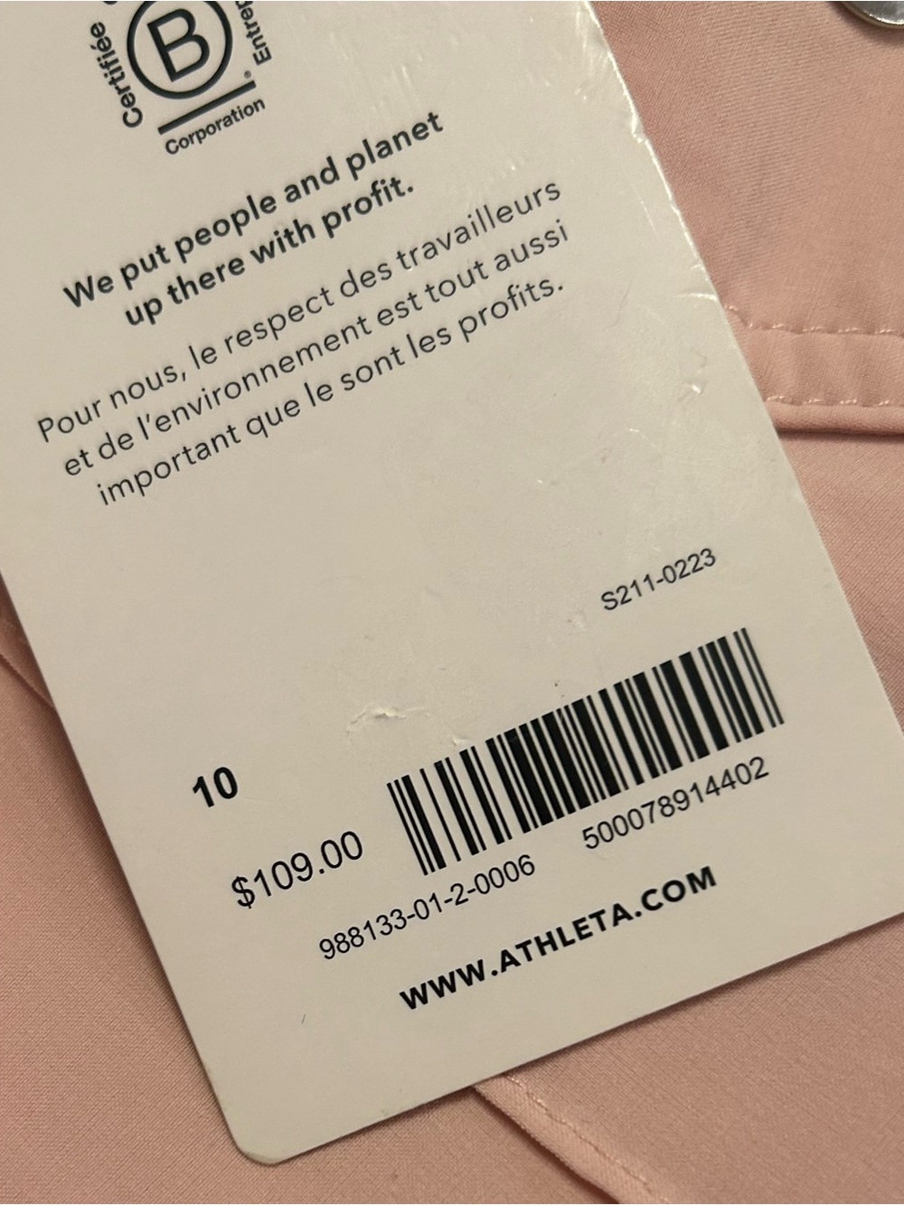 Athleta NWT Vienna Cargo PANTS Pink High Rise Straight-Leg Trousers Size 10 - Picture 9 of 16